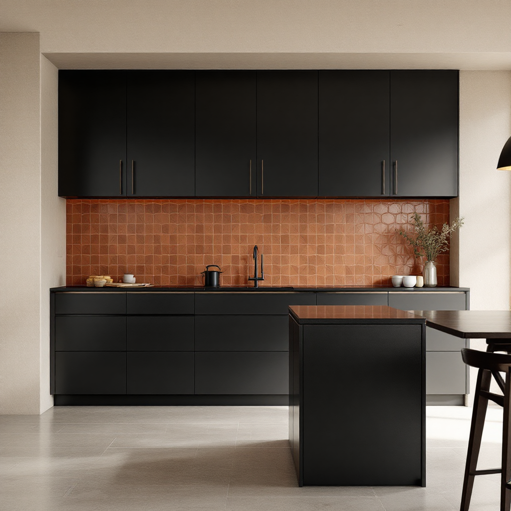 Cuisine noir mineral